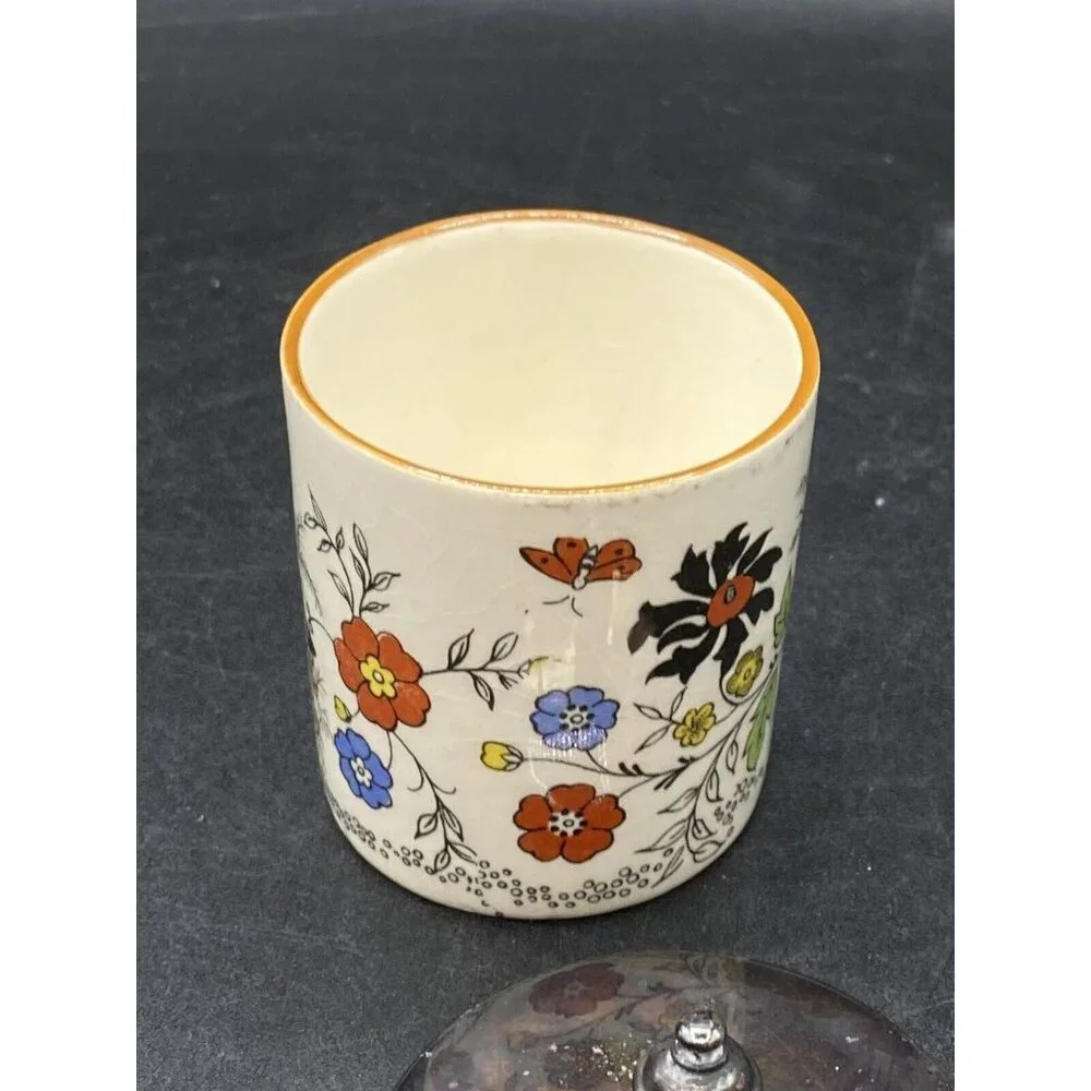 Pagoda Sandland Hanley Staffordshire Lidded Jam England No Spoon